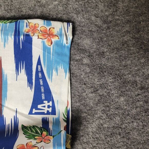 Los Angeles Aloha Dodgers Shirt Mens Sz L Reyn Spooner MLB Hawaiian Baseball New - Picture 5 of 16